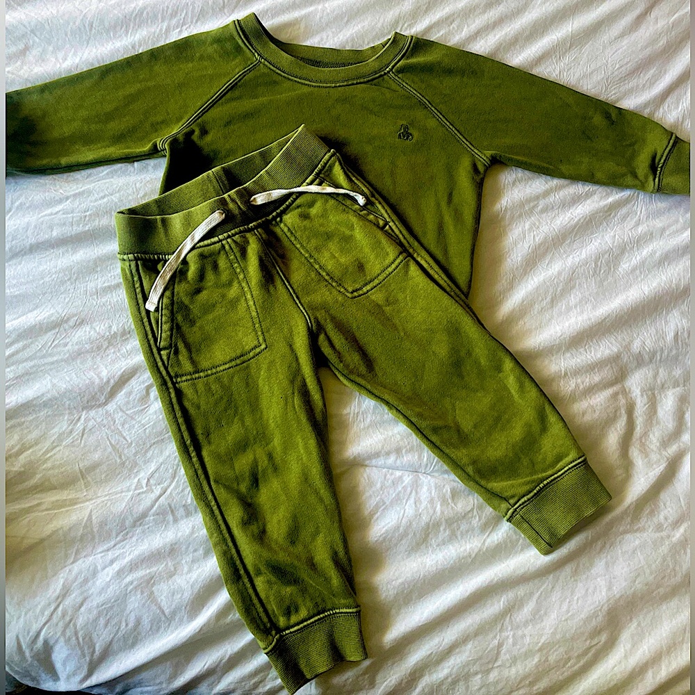 Baby Boys Gap Matching Set-Olive Green